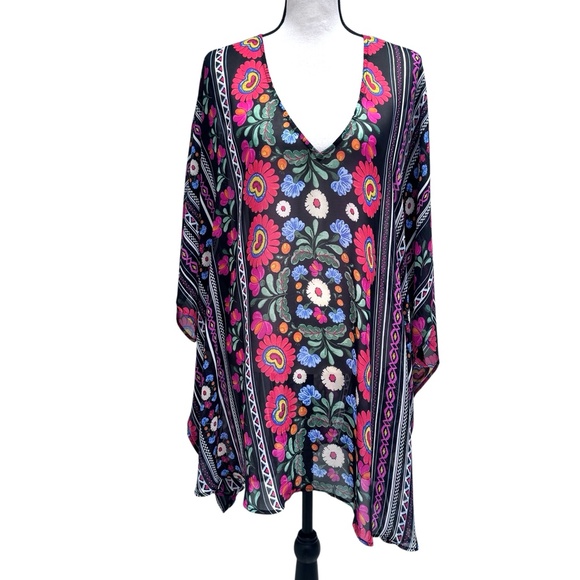 SHOW ME YOUR MUMU PETA TUNIC MEXICALI MULTICOLOR FLORAL PRINT - Picture 3 of 15